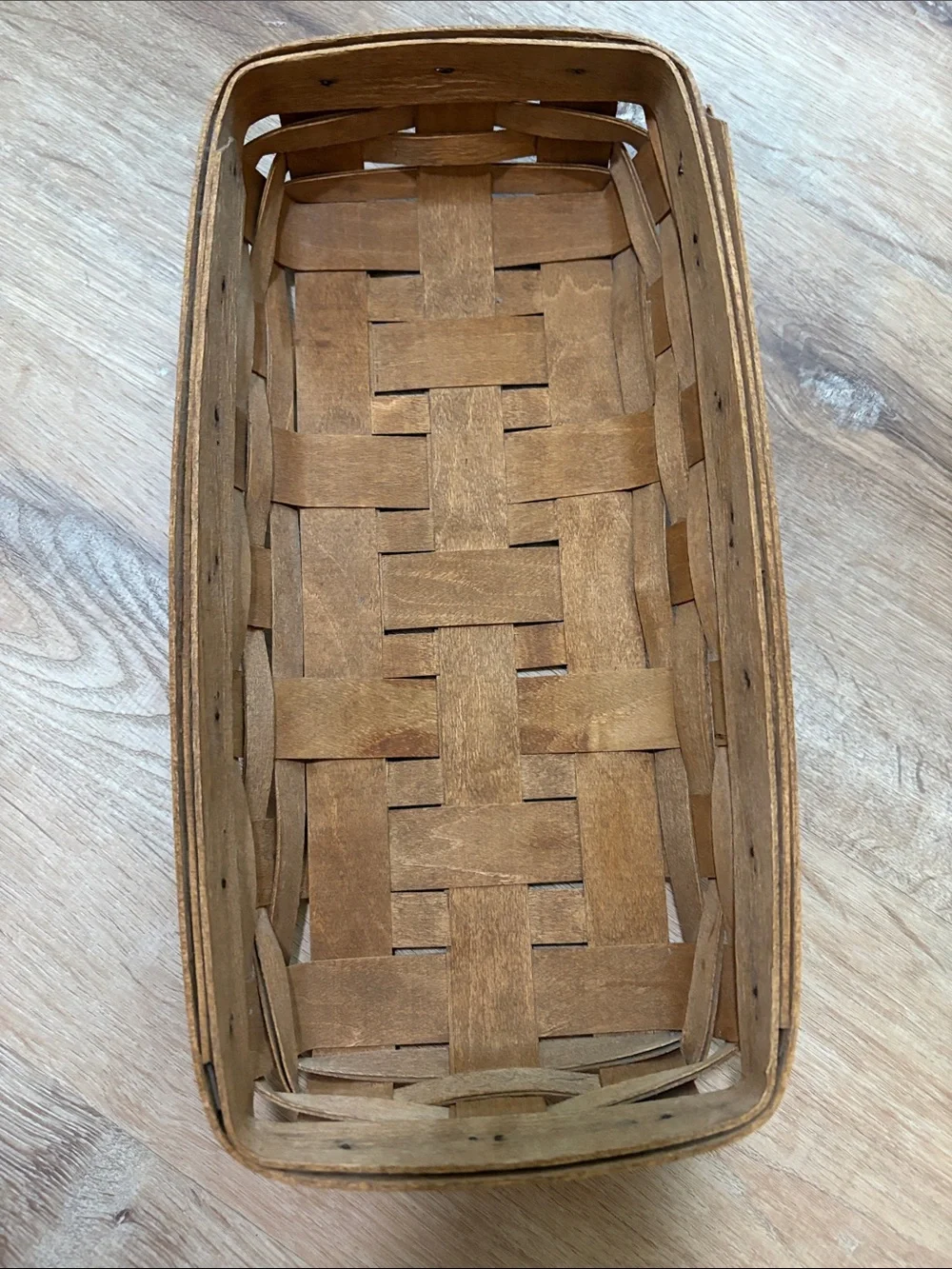 Longaberger Vintage Bread Basket 1986 Wood Brown